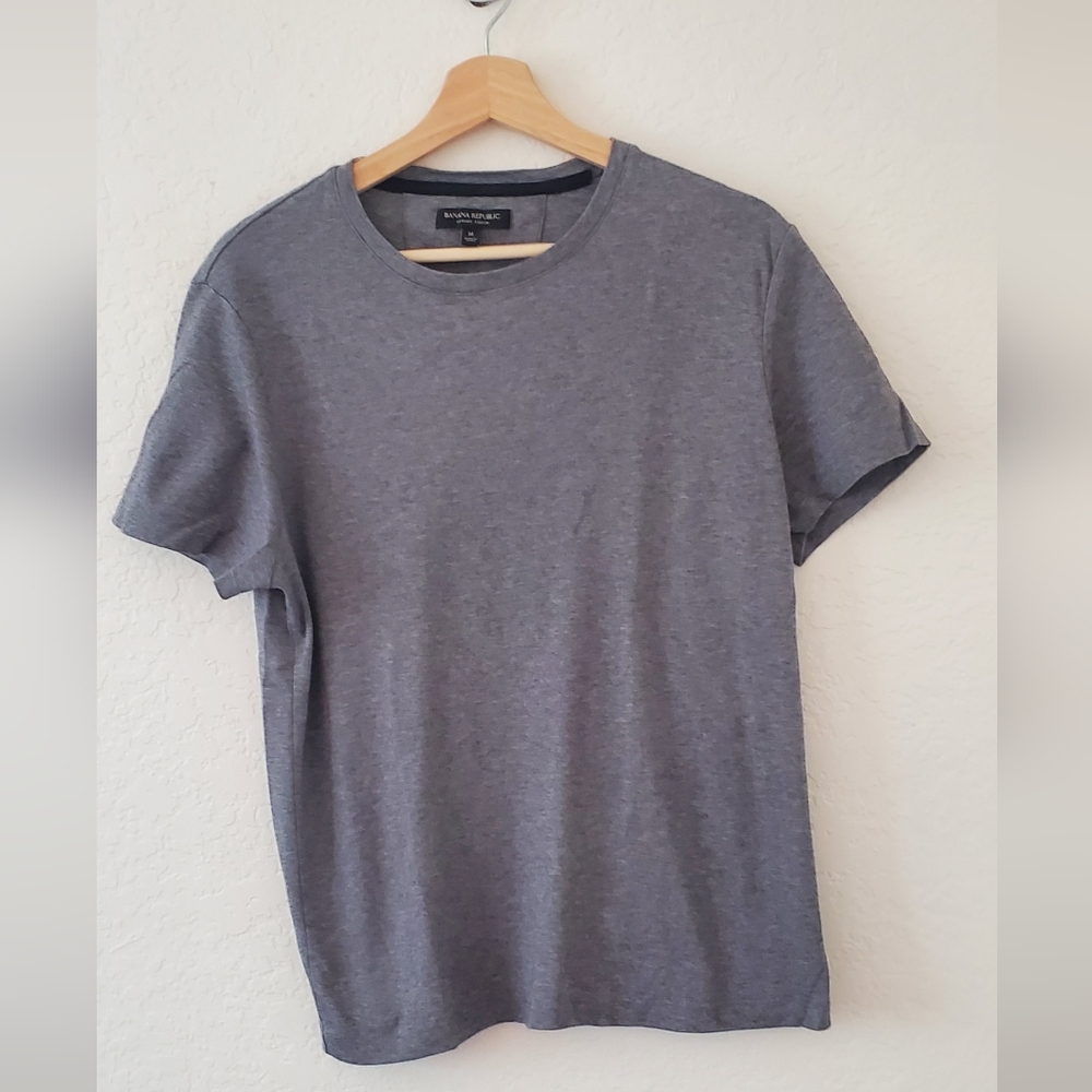Banana Republic Duo Deal:  Heather Gray & Black Tee M